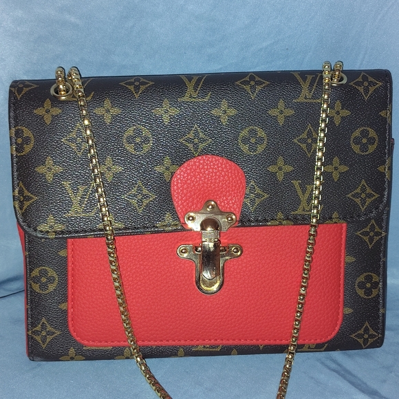 Louis Vuitton Monogram Black and Red Crossbody Bag - Picture 1 of 3